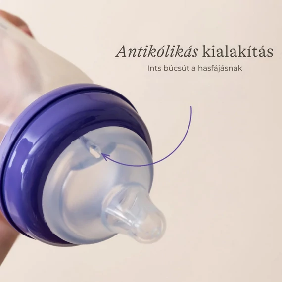 Lansinoh üveg cumisüveg közepes folyású etetőcumival - 240 ml